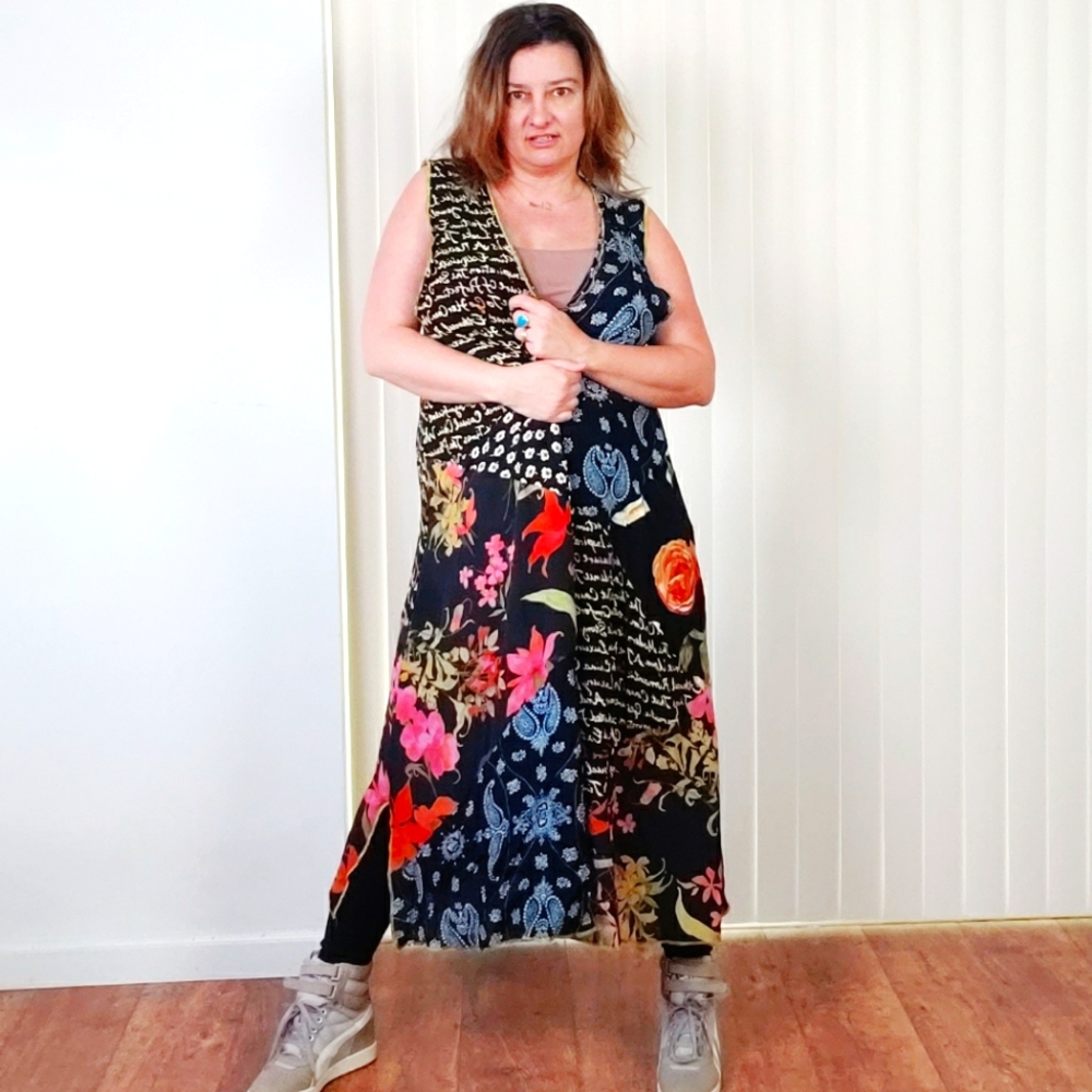 HOT DISH Floral Maxi Long Kimono Size Large